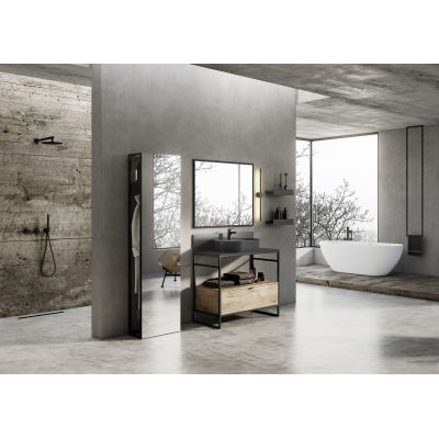 Elita Babette RE040620016010 umywalka 62x41.2 cm owalna nablatowa antracyt