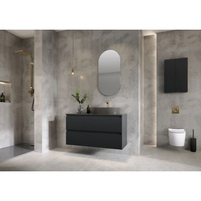 Elita Babette RE040620016010 umywalka 62x41.2 cm owalna nablatowa antracyt