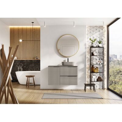 Elita Reni RE040460037020 umywalka 45x32.5 cm prostokątna nablatowa brąz/beż