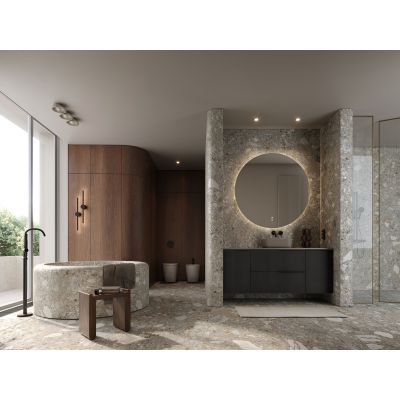 Elita Reni RE040460037020 umywalka 45x32.5 cm prostokątna nablatowa brąz/beż