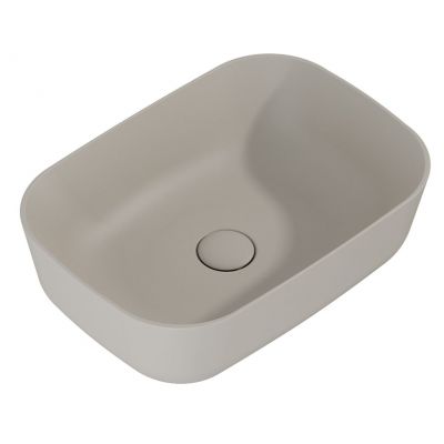 Elita Reni RE040460037020 umywalka 45x32.5 cm prostokątna nablatowa brąz/beż