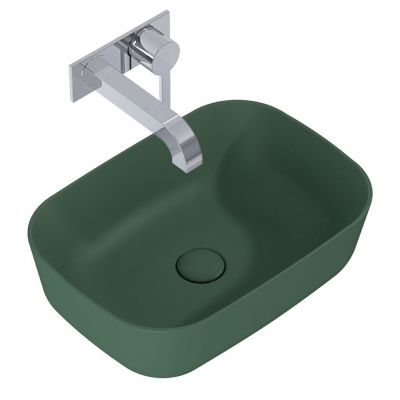 Elita Reni RE040460037010 umywalka 45.5x32.5 cm prostokątna nablatowa zielona