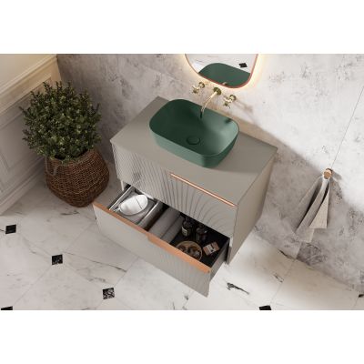 Elita Reni RE040460037010 umywalka 45.5x32.5 cm prostokątna nablatowa zielona