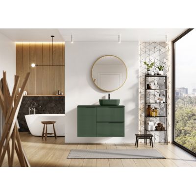 Elita Reni RE040460037010 umywalka 45.5x32.5 cm prostokątna nablatowa zielona