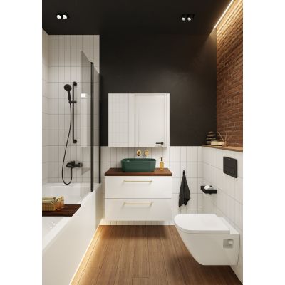 Elita Reni RE040460037010 umywalka 45.5x32.5 cm prostokątna nablatowa zielona