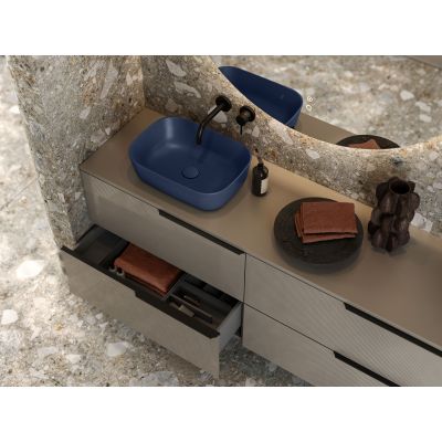 Elita Reni RE040460037030 umywalka 45.5x32.5 cm prostokątna nablatowa niebieska