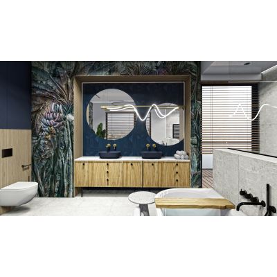 Elita Reni RE040460037030 umywalka 45.5x32.5 cm prostokątna nablatowa niebieska