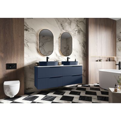 Elita Babette RE040620017030 umywalka 62x41.2 cm owalna nablatowa niebieska