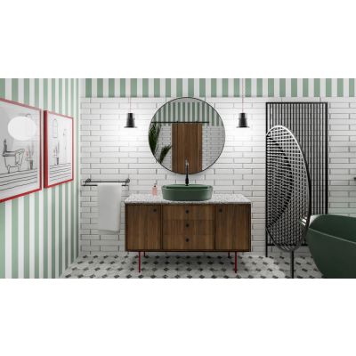 Elita Babette RE040620017010 umywalka 62x41.2 cm owalna nablatowa zielona