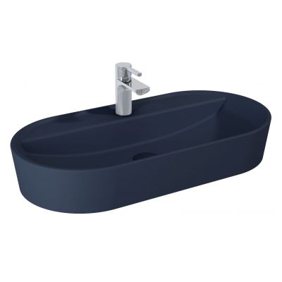 Elita Babette RE040820017030 umywalka 81.5x41.5 cm owalna nablatowa niebieska
