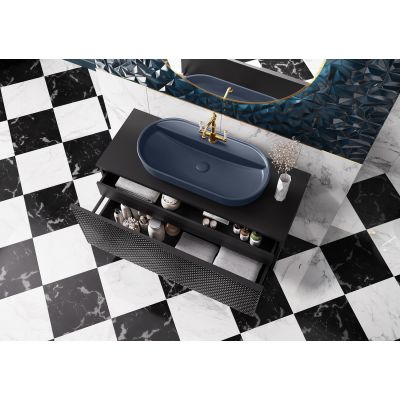 Elita Babette RE040820017030 umywalka 81.5x41.5 cm owalna nablatowa niebieska