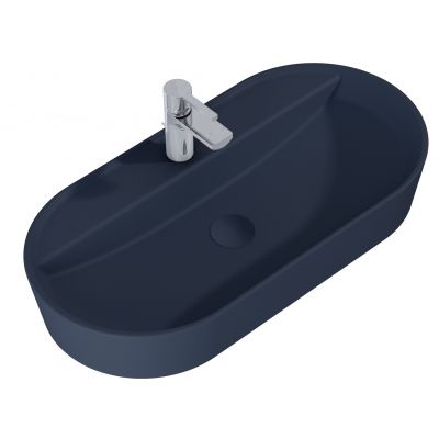 Elita Babette RE040820017030 umywalka 81.5x41.5 cm owalna nablatowa niebieska