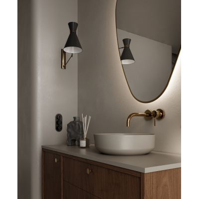 Elita Lorca RE040420047020 umywalka 41.5x41.5 cm okrągła nablatowa brąz/beż