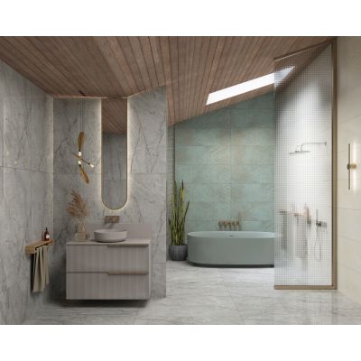 Elita Lorca RE040420047020 umywalka 41.5x41.5 cm okrągła nablatowa brąz/beż