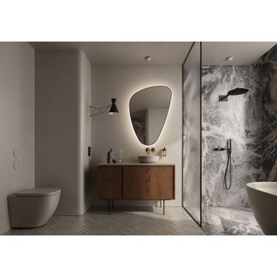 Elita Lorca RE040420047020 umywalka 41.5x41.5 cm okrągła nablatowa brąz/beż