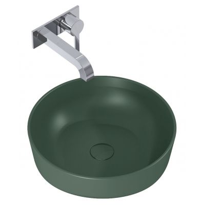 Elita Lorca RE040420047010 umywalka 41.5x41.5 cm okrągła nablatowa zielona