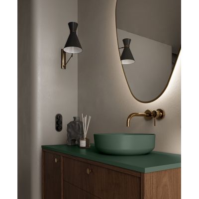 Elita Lorca RE040420047010 umywalka 41.5x41.5 cm okrągła nablatowa zielona