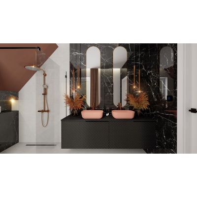 Elita Reni RE040460036600 umywalka 45.5x32.5 cm prostokątna nablatowa różowa