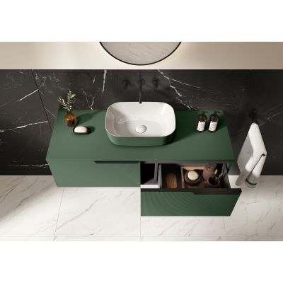 Elita Reni RE040460896150 umywalka 45.5x32.5 cm prostokątna nablatowa biała-zielona