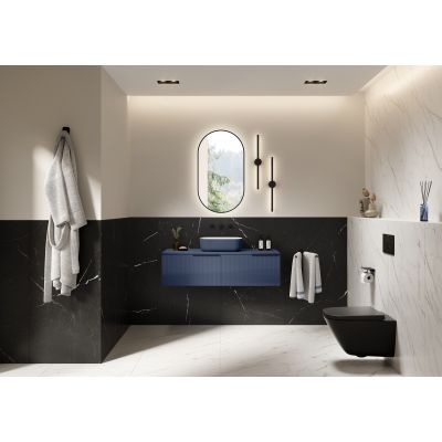 Elita Reni RE040460896170 umywalka 45.5x32.5 cm prostokątna nablatowa biała-niebieska