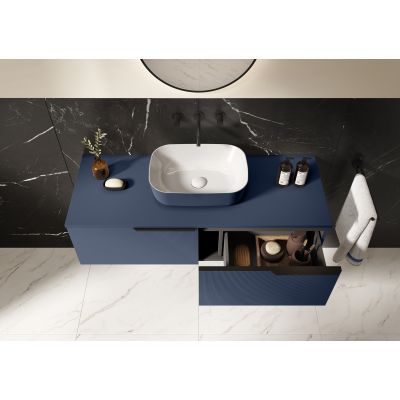 Elita Reni RE040460896170 umywalka 45.5x32.5 cm prostokątna nablatowa biała-niebieska