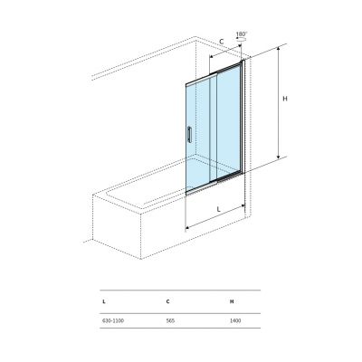 Excellent Liner KAEX29201100LP parawan nawannowy dwuczęściowy