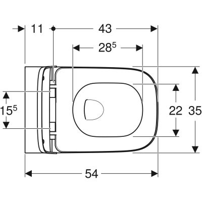 Geberit Smyle Square 500683002 zestaw miska z deską wisząca bez kołnierza biały