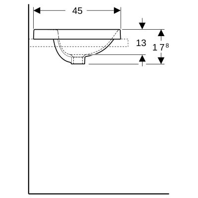 Geberit Variform 500712012 umywalka 50x45 cm owalna wpuszczana biała