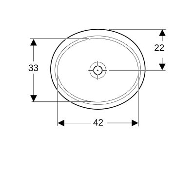Geberit Variform 500751012 umywalka 42x33 cm owalna podblatowa biała
