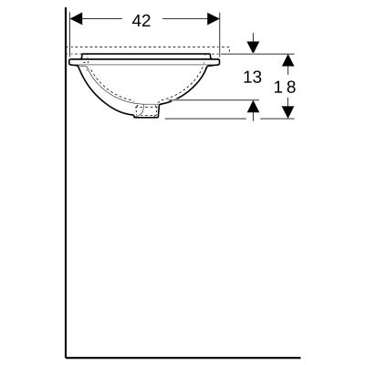Geberit Variform 500751012 umywalka 42x33 cm owalna podblatowa biała