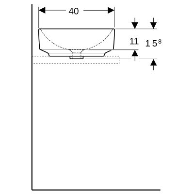 Geberit Variform 500774012 umywalka 55x40 cm owalna nablatowa biała