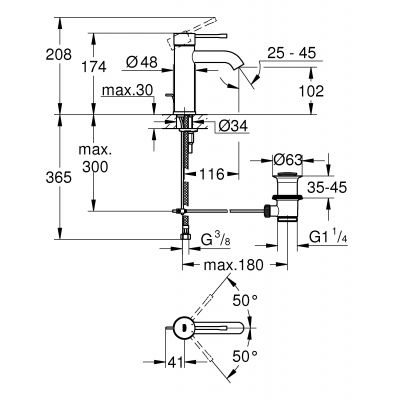 Grohe Essence 23589GL1 bateria umywalkowa stojąca złota