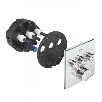 Grohe Grohtherm SmartControl 29126000 bateria wannowo-prysznicowa podtynkowa termostatyczna starlight chrome