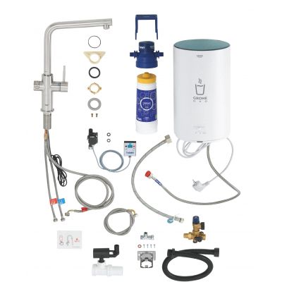 Grohe Red 30327DC1 bateria kuchenna z bojlerem stojąca stal