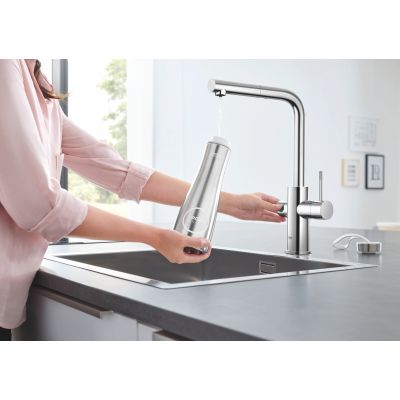 Grohe Blue 31539000 zestaw startowy z baterią kuchenną stojąca starlight chrome