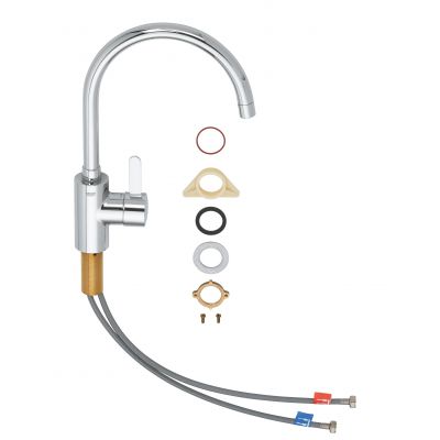 Grohe Eurosmart Cosmopolitan 32843002 bateria kuchenna stojąca starlight chrome