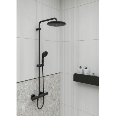 Grohe Vitalio Start Shower System 266772430 zestaw prysznicowy ścienny termostatyczny z deszczownicą czarny