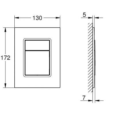 Grohe Skate Cosmopolitan S 37535000 przycisk spłukujący do wc starlight chrome
