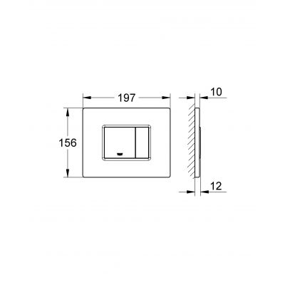 Grohe Skate 38732P00 przycisk spłukujący do wc chrom mat