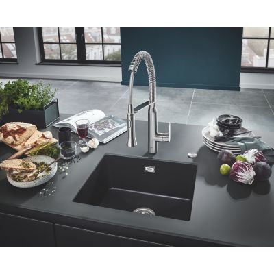Grohe K700 31654AP0 zlewozmywak granitowy 53.3x45.7 cm czarny