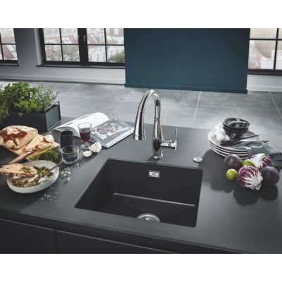 Grohe K700 31654AP0 zlewozmywak granitowy 53.3x45.7 cm czarny