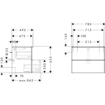Zestaw Hansgrohe 54030700, 61031450