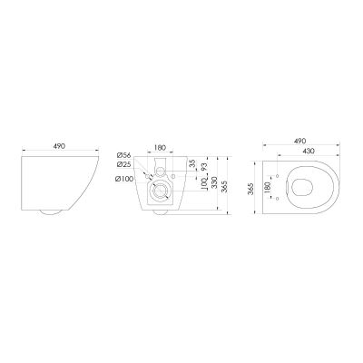 Hagser Beno HGR20000042 zestaw miska + deska wolnoopadająca
