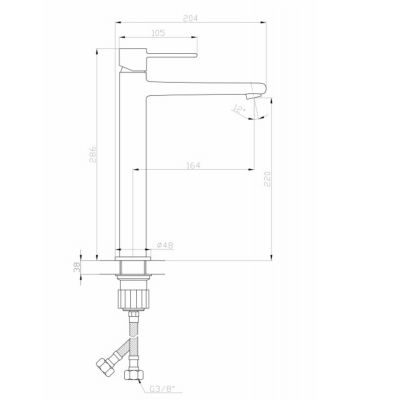 Invena Glamour BU02W04 bateria umywalkowa stojąca czarny