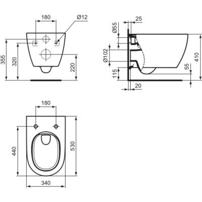 Zestaw Ideal Standard R0121A6, R020467, T572501