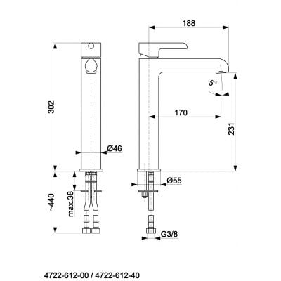 KFA Armatura Angelit 472261240 bateria umywalkowa stojąca