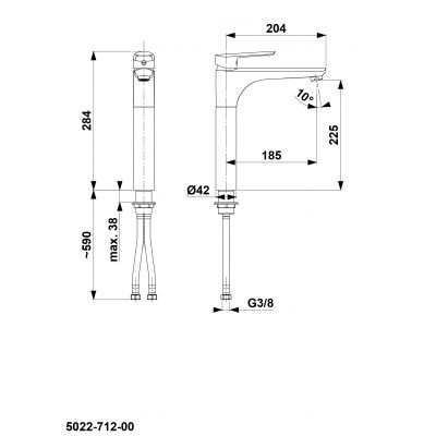 KFA Armatura Tanzanit 502271200 bateria umywalkowa