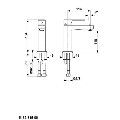 KFA Armatura Logon 513281581 bateria umywalkowa stojąca czarny