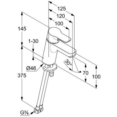 Kludi Pure&Easy 370280565 bateria umywalkowa stojąca