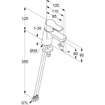 Kludi Pure&Easy 373870565 bateria umywalkowa